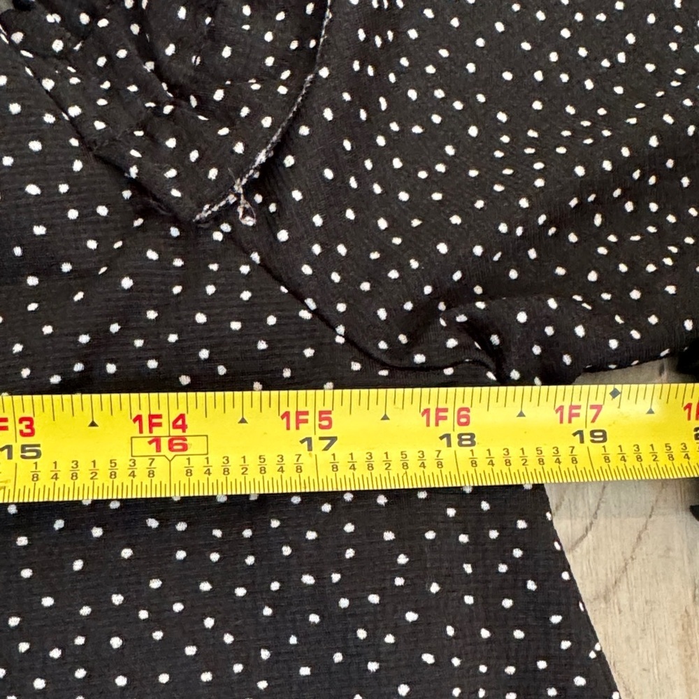 LC Lauren Conrad Black and White Polka‎ Dot Blouse - Picture 7 of 9